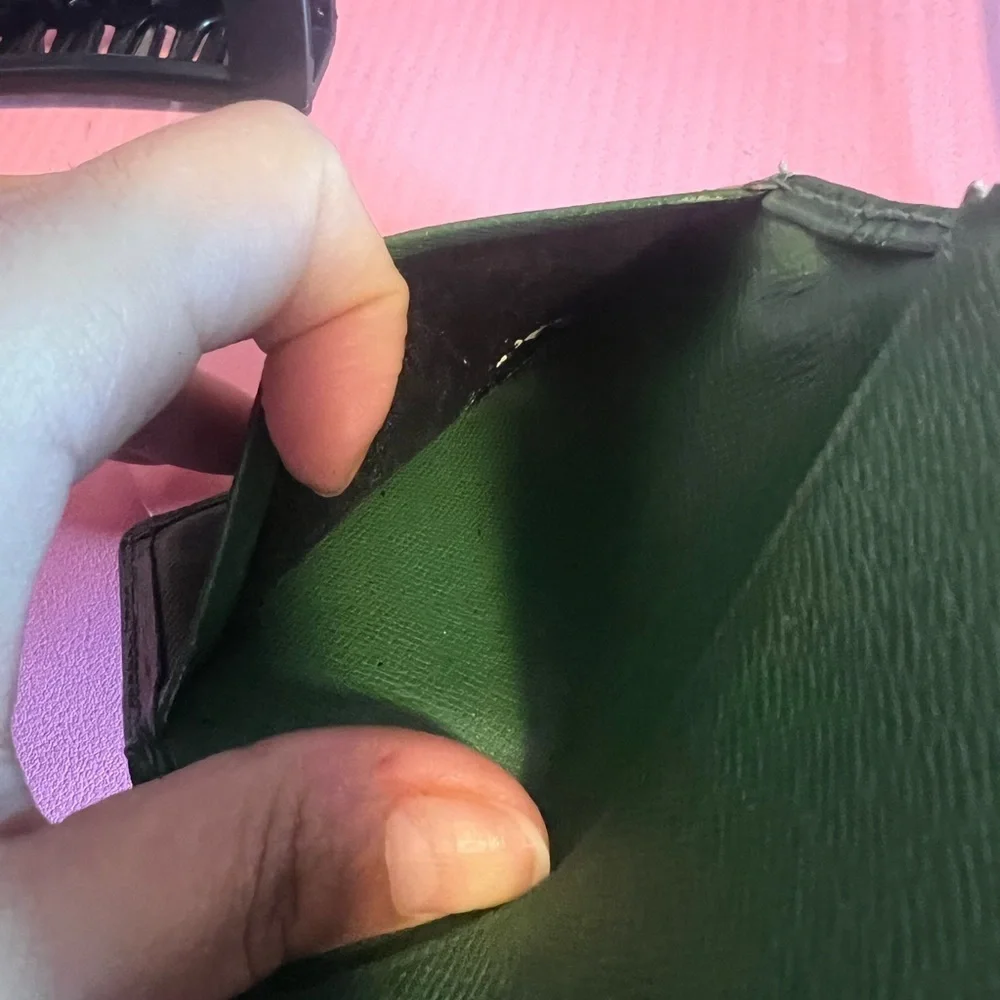 Louis Vuitton Epi Leather Card Holder Wallet, vintage!